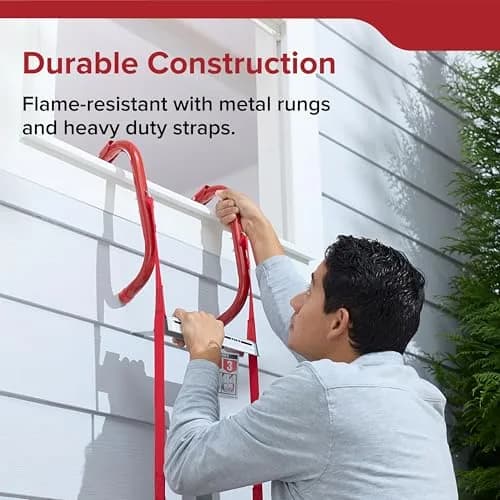 Kidde Fire Escape Ladder, 3-Story Rope Ladder, 25-Feet | Tested to 1,000 Pounds thumbnail 6