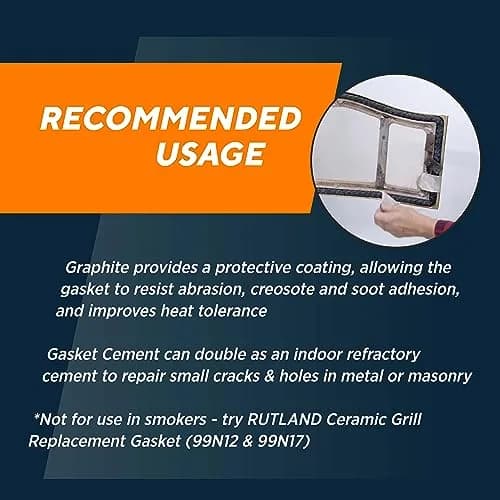 Rutland Products 96W-6 Grapho-Glas Rope Gasket Kit 5/8"X7' | Durable Stove Gasket Replacement thumbnail 5