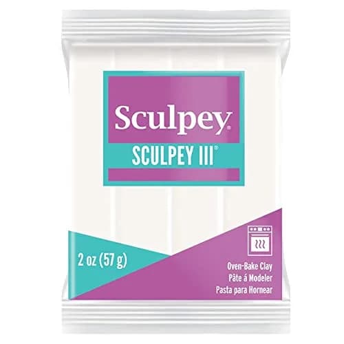 Sculpey III Polymer Oven-Bake Clay, White, 57g (2 oz) | Non-Toxic & ASTM Certified for Kids & Adults thumbnail 1
