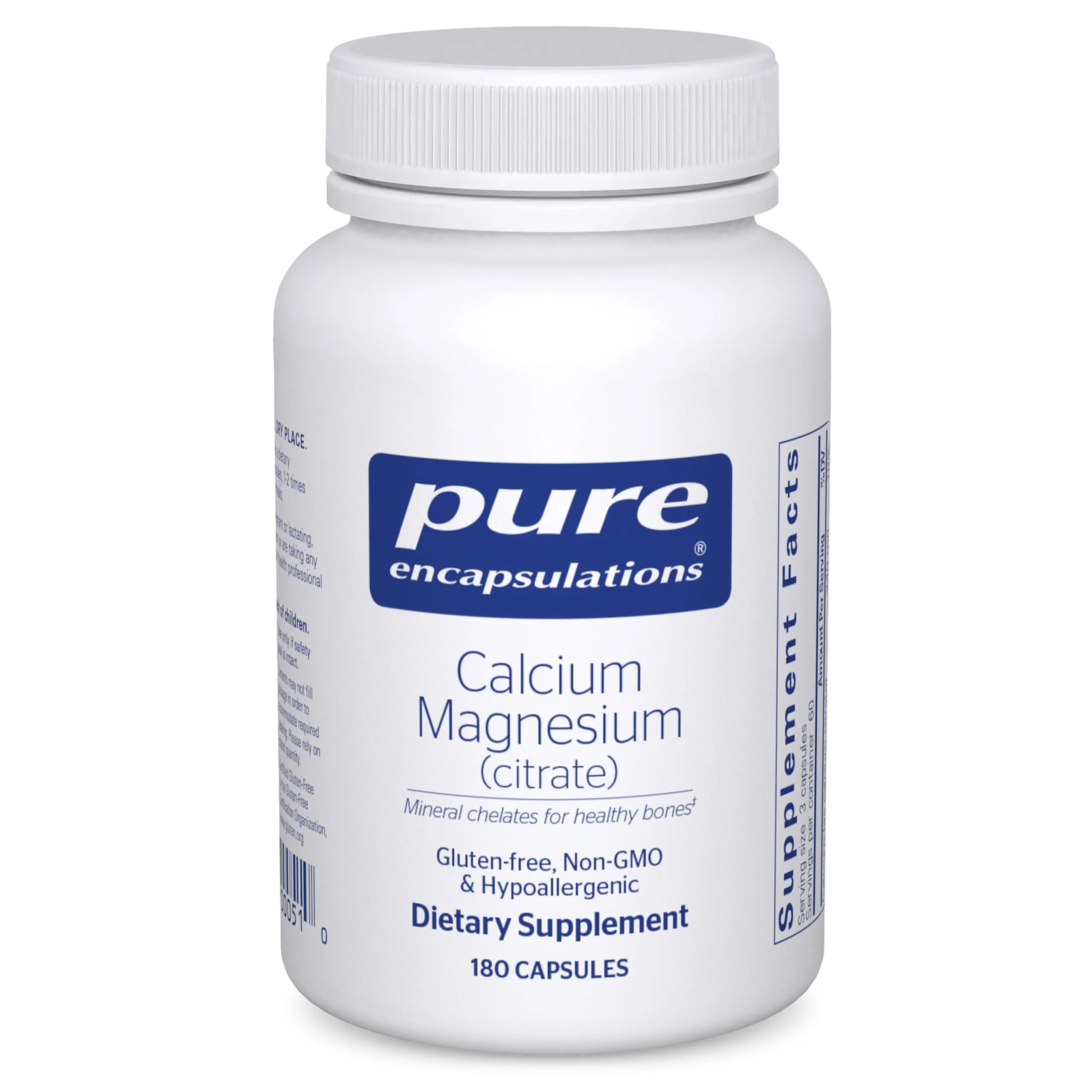 Pure Encapsulations Calcium Magnesium (Citrate) 180 Capsules | Supports Bone & Heart Health - main product image