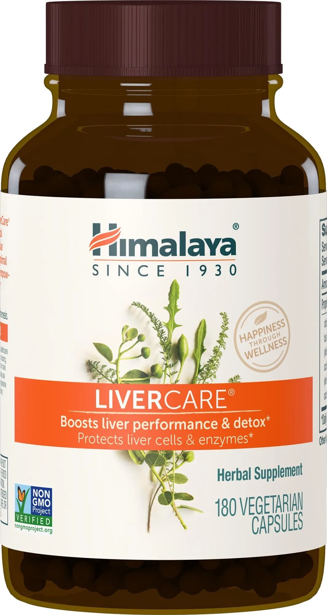 Himalaya LiverCare Herbal Supplement 180 Capsules (375 mg) | Supports Liver Detox & Bile Production — Unflavoured