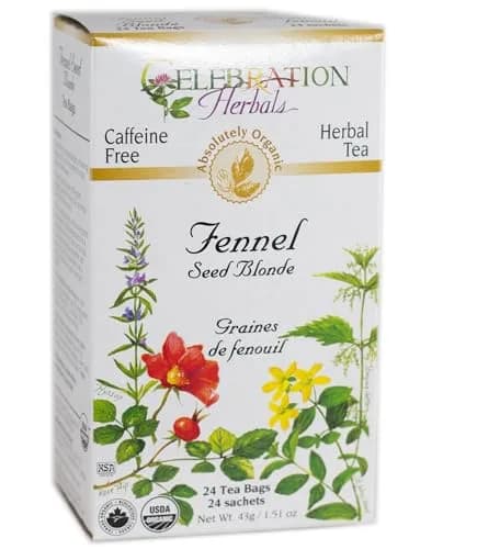 Celebration Herbals Fennel Seed Blonde Tea Organic 24 Bag | Aromatic Licorice Flavor thumbnail 1