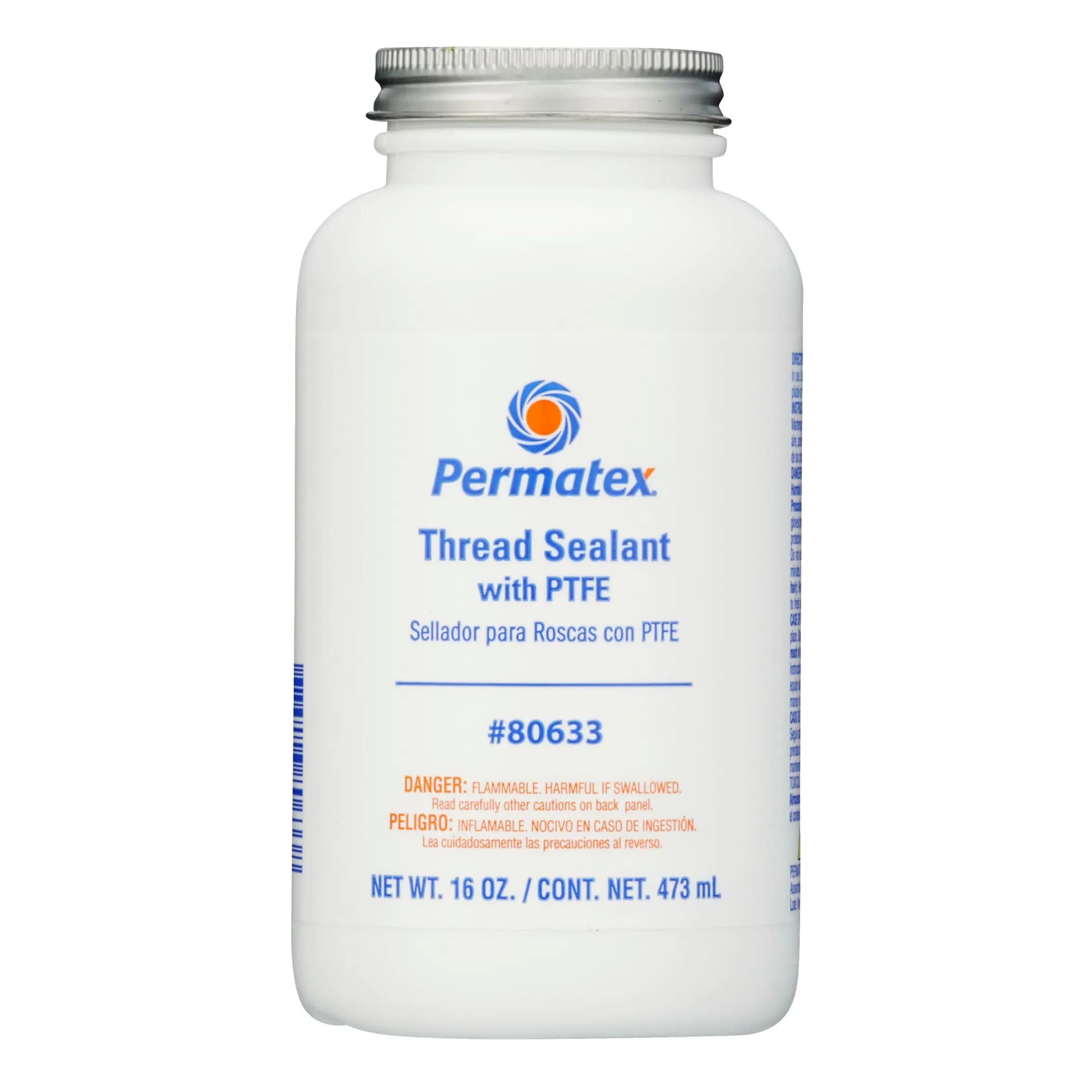 Permatex Red Thread Sealant with PTFE 473ml (16 Fl. Oz.) | High-Temperature Pipe Fitting Sealant