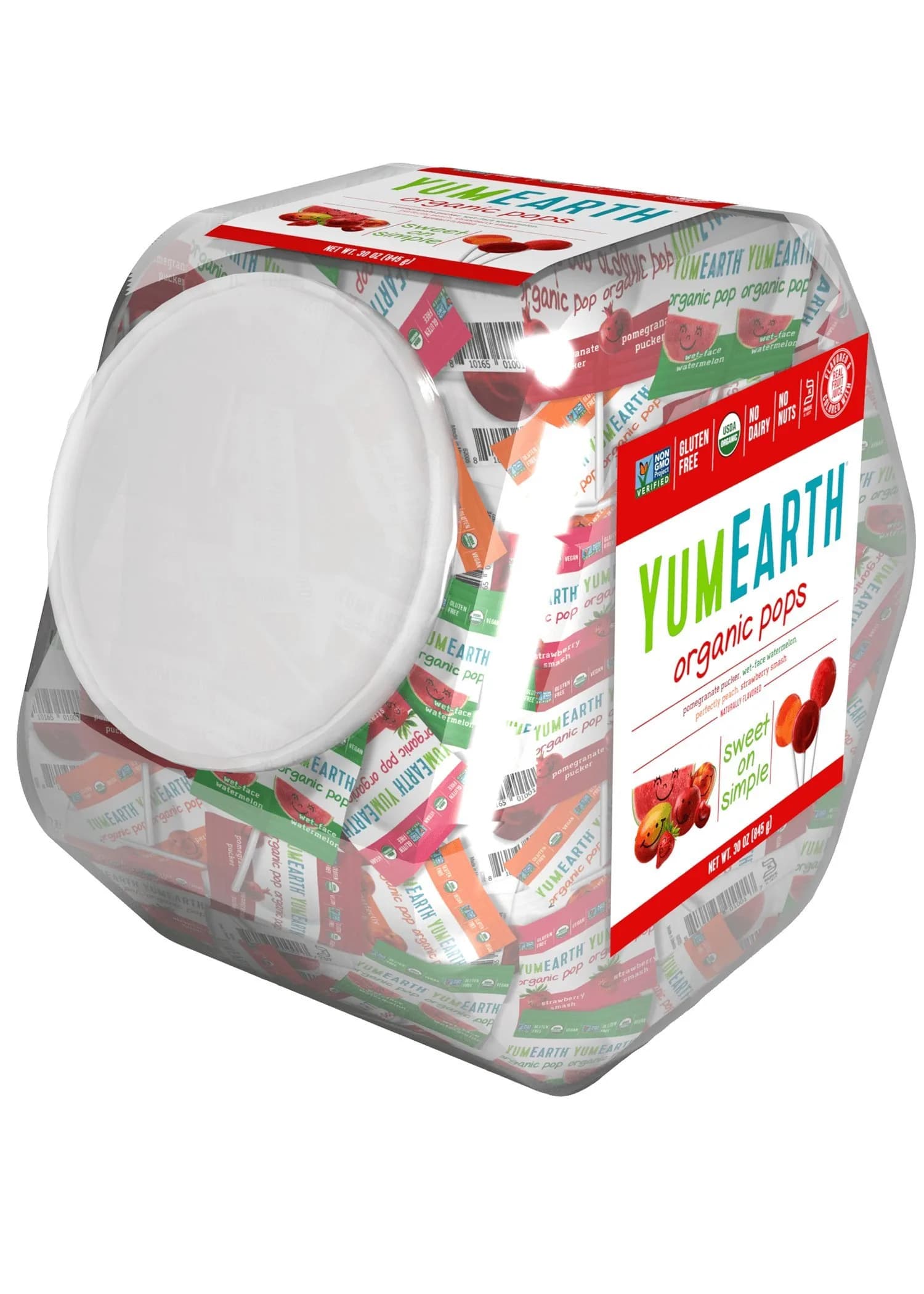 YumEarth Organic Lollipops, Assorted Flavors | Allergy Friendly, Non GMO, Gluten Free (125 Count, Variety Pack) - main product image