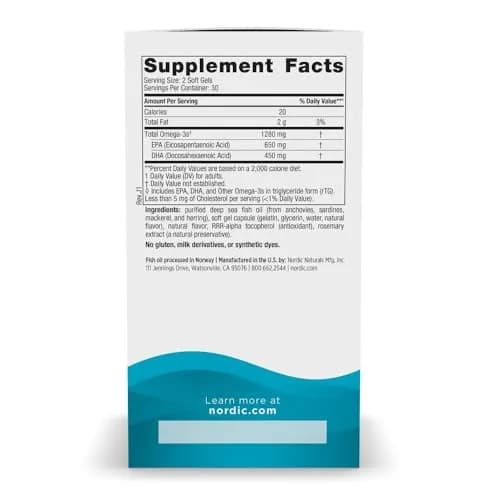 Nordic Naturals Ultimate Omega, 1280mg Omega-3 Fish Oil, Lemon | High-Potency Omega-3 for Heart & Brain Support thumbnail 2