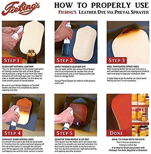 Fiebing's Leather Dye Black 4 fl. oz. (118 ml) | Penetrating Alcohol-Based Dye for Vegetable Tanned Leather thumbnail 5