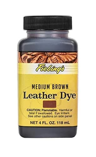 Fiebing's Leather Dye 118ml (4 fl oz) Medium Brown | Alcohol-Based Penetrating Dye for Vegetable Tanned Leather thumbnail 1