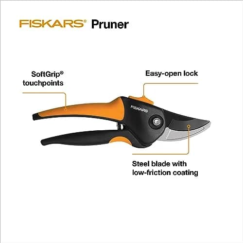 Fiskars SoftGrip Bypass Pruning Shears 5/8" Cut Capacity | Alloy Steel Blades thumbnail 2
