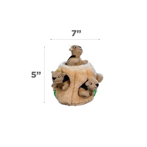Outward Hound Hide-A-Squirrel Plush Squeaky Dog Toy Small 5" x 7" | Interactive Puzzle Toy for Dogs & Puppies thumbnail 7