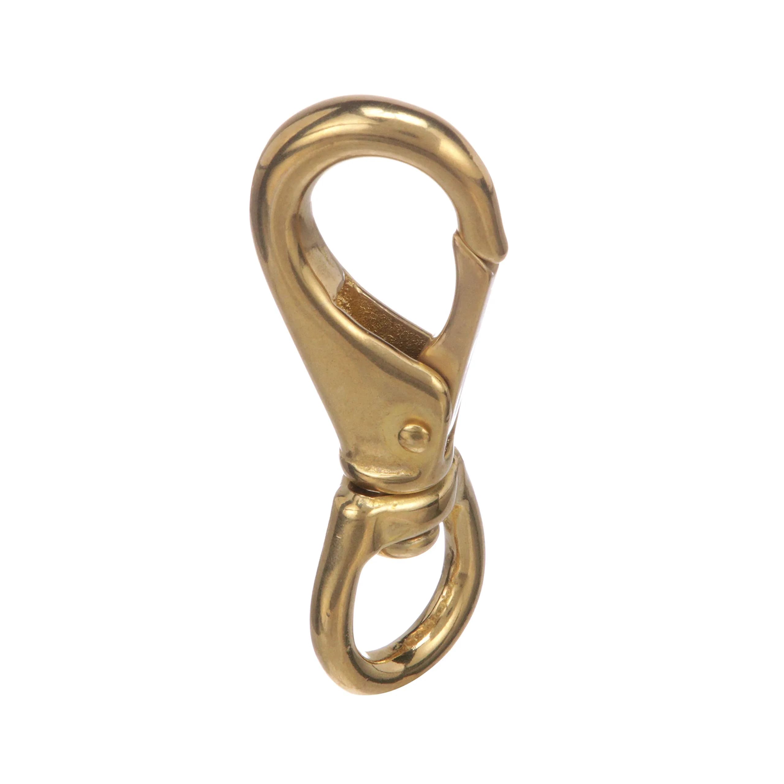 SEACHOICE Swivel Eye Snap, Cast Brass, Size #3 | 4-1/2 In. Long, 3/4 In. ID Eye, Brass - main product image