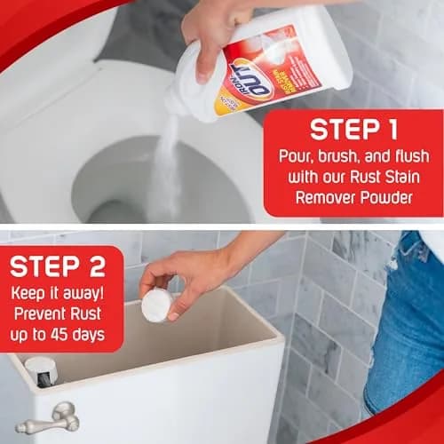 Iron OUT Rust Stain Remover Automatic Toilet Bowl Cleaner Tablets 2 Count | Prevents Rust & Hard Water Stains for 45 Days thumbnail 4