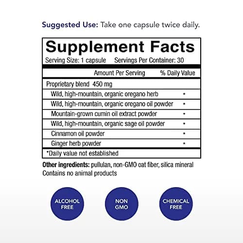 Physician's Strength Oregacillin 30 Capsules | Wild Oregano Extract for Respiratory Support thumbnail 2