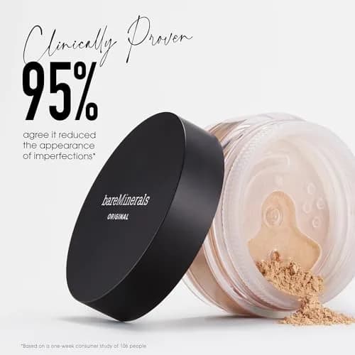 bareMinerals Original Loose Powder Foundation SPF 15, Fair 01, 0.28 oz (7.94 g) | Vegan, Cruelty-Free & Dermatologist-Tested thumbnail 4