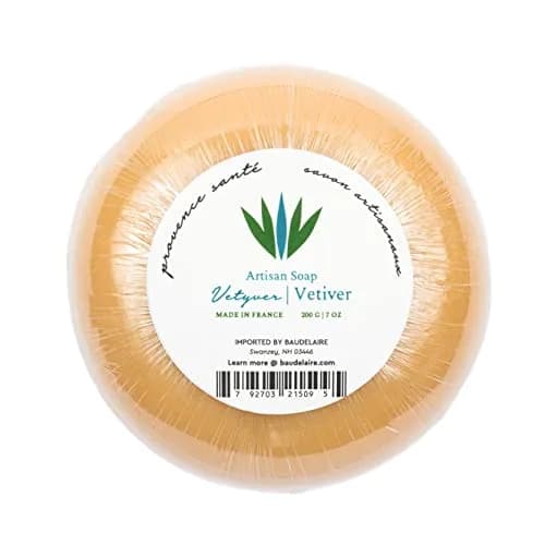 Provence Sante Luxury French Bath Bar Moisturizing Shea Butter Vetiver Fragrance 198g (7 oz) | Triple-milled for Gentle Cleansing thumbnail 1