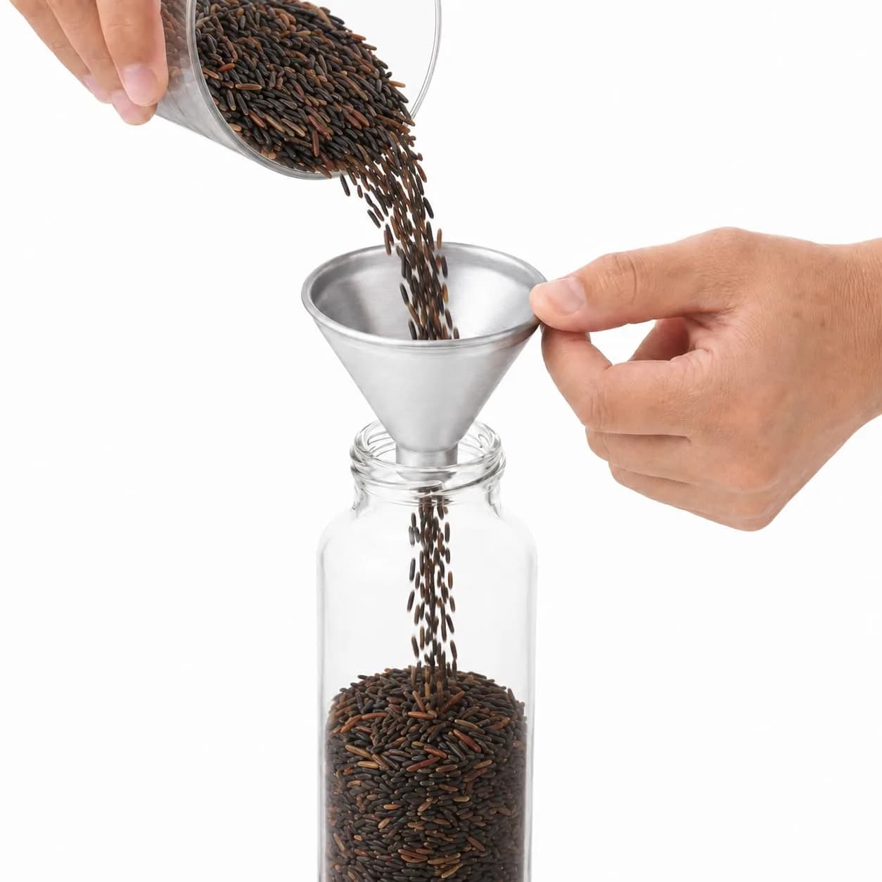 HIC Kitchen Wide-Mouth Aluminum Funnel for Liquids & Dry Goods, 8-Ounce | Durable, Lightweight & Rust-Free - main product image