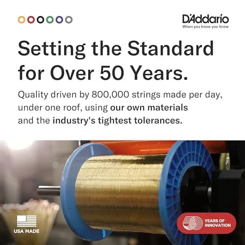 D'Addario EJ17-10P Phosphor Bronze Acoustic Guitar Strings 13-56, 10 Sets | Medium Gauge for Maximum Volume thumbnail 5