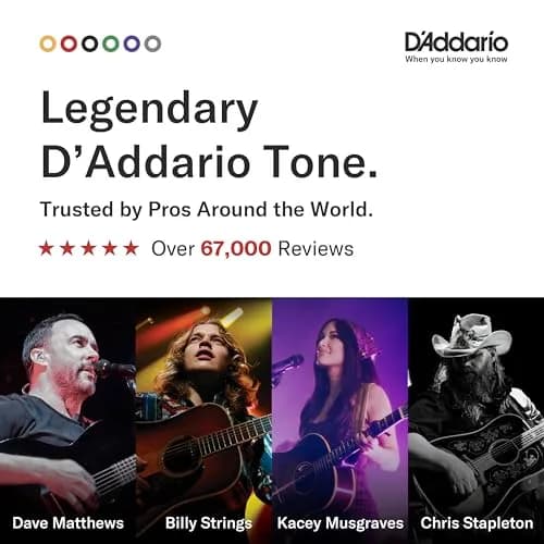 D'Addario EJ17-10P Phosphor Bronze Acoustic Guitar Strings 13-56, 10 Sets | Medium Gauge for Maximum Volume thumbnail 2