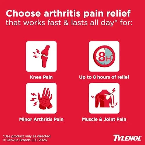 Tylenol 8-Hour Arthritis Pain Relief Caplets 650 mg Acetaminophen 225 Count | Extended Release Pain Relief thumbnail 2