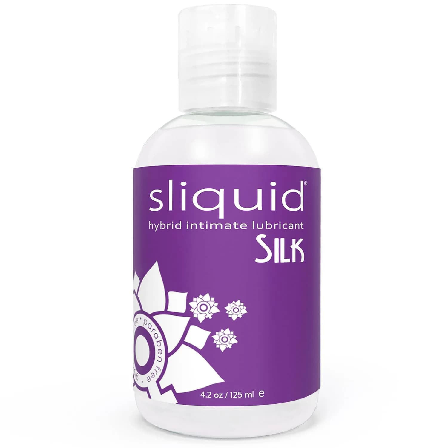 Sliquid Silk Intimate Lubricant, 4.2 Fl Oz | Hypoallergenic, Waterproof, Water & Silicone Blend - main product image