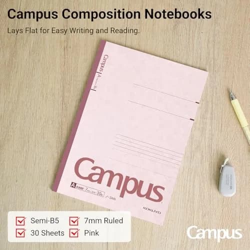 KOKUYO Composition Notebooks 10 Pack | 7mm Ruled Semi-B5 Pink for Students & Office thumbnail 4