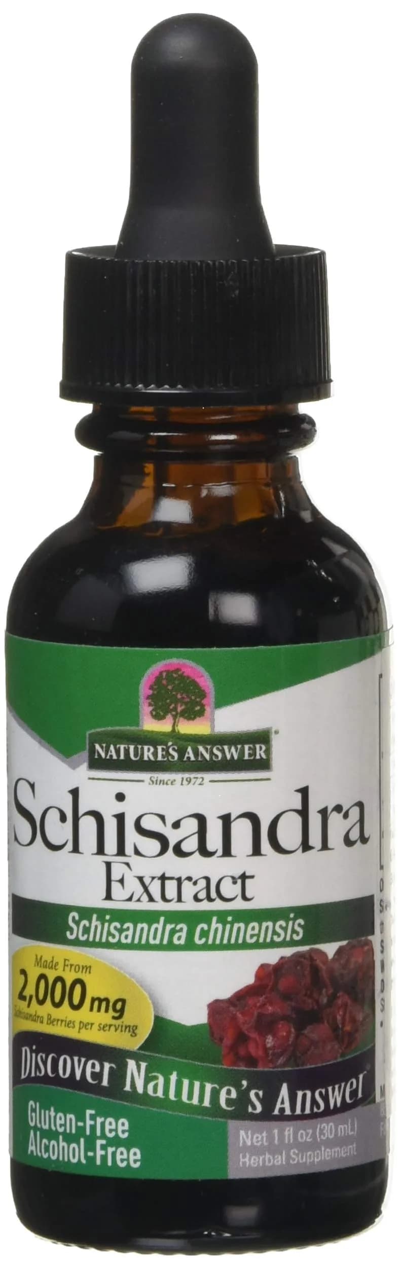 Nature's Answer Schisandra Berry 1oz | Alcohol-Free, Gluten-Free Herbal Supplement for Stress & Fatigue