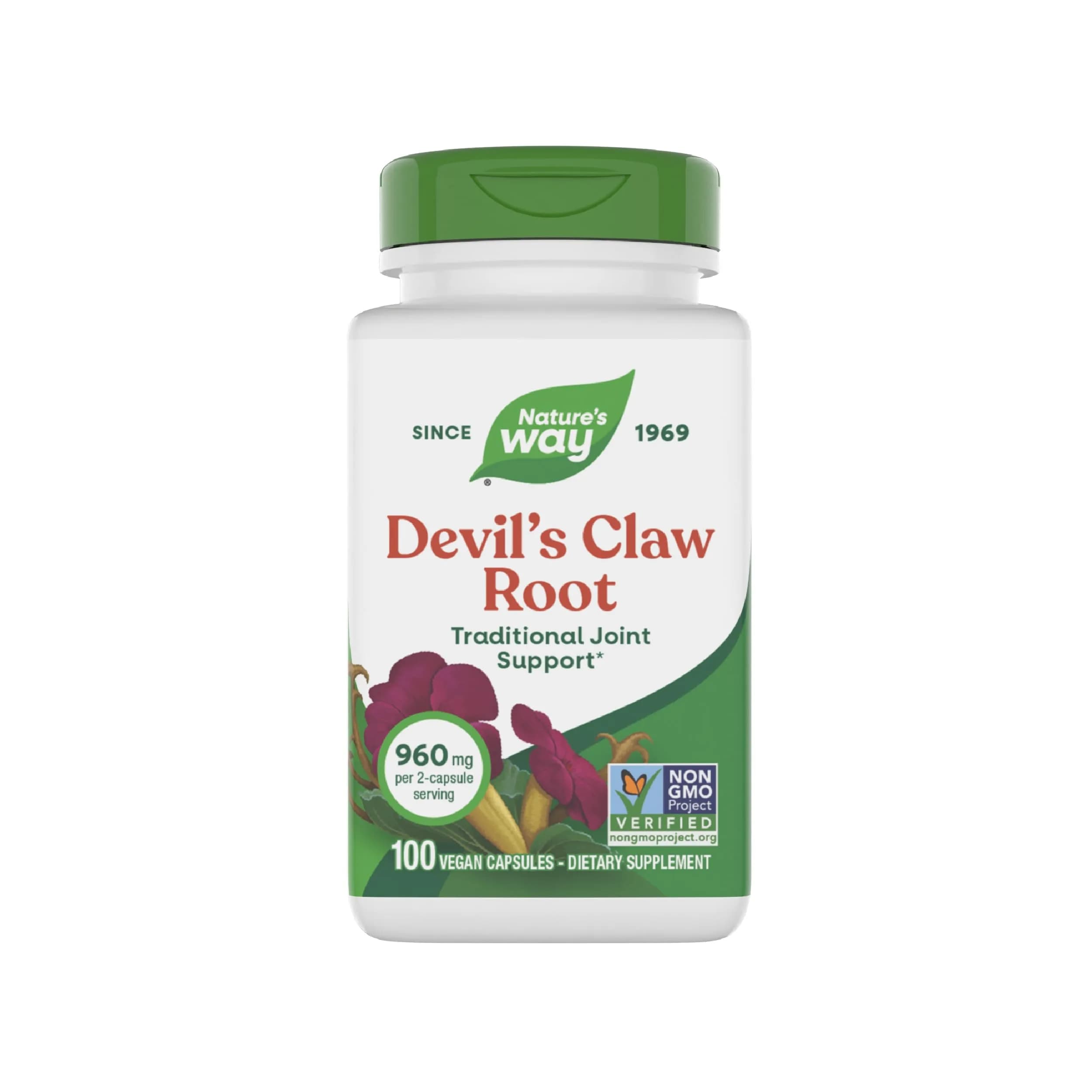 Nature's Way Devil's Claw Root Herbal Supplement 960 mg (100 Vegan Capsules) | Traditional Joint Support — Capsule