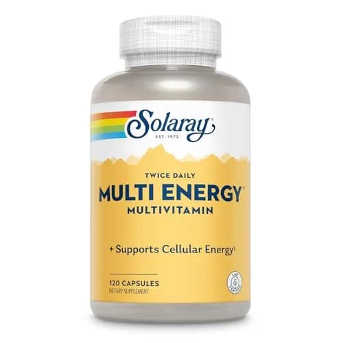 SOLARAY Twice Daily Multi Energy Multivitamin 120ct | Complete Non-GMO Vitamin & Mineral Support thumbnail 1