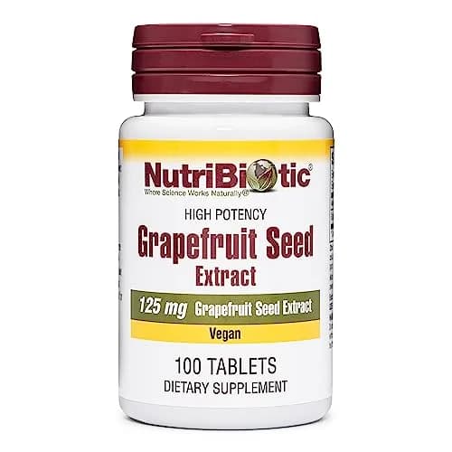 NutriBiotic Grapefruit Seed Extract Tablets 125mg | Vegan, Gluten Free, Non-GMO | 100 Count | Premium Grade GSE with Bioflavonoids thumbnail 1