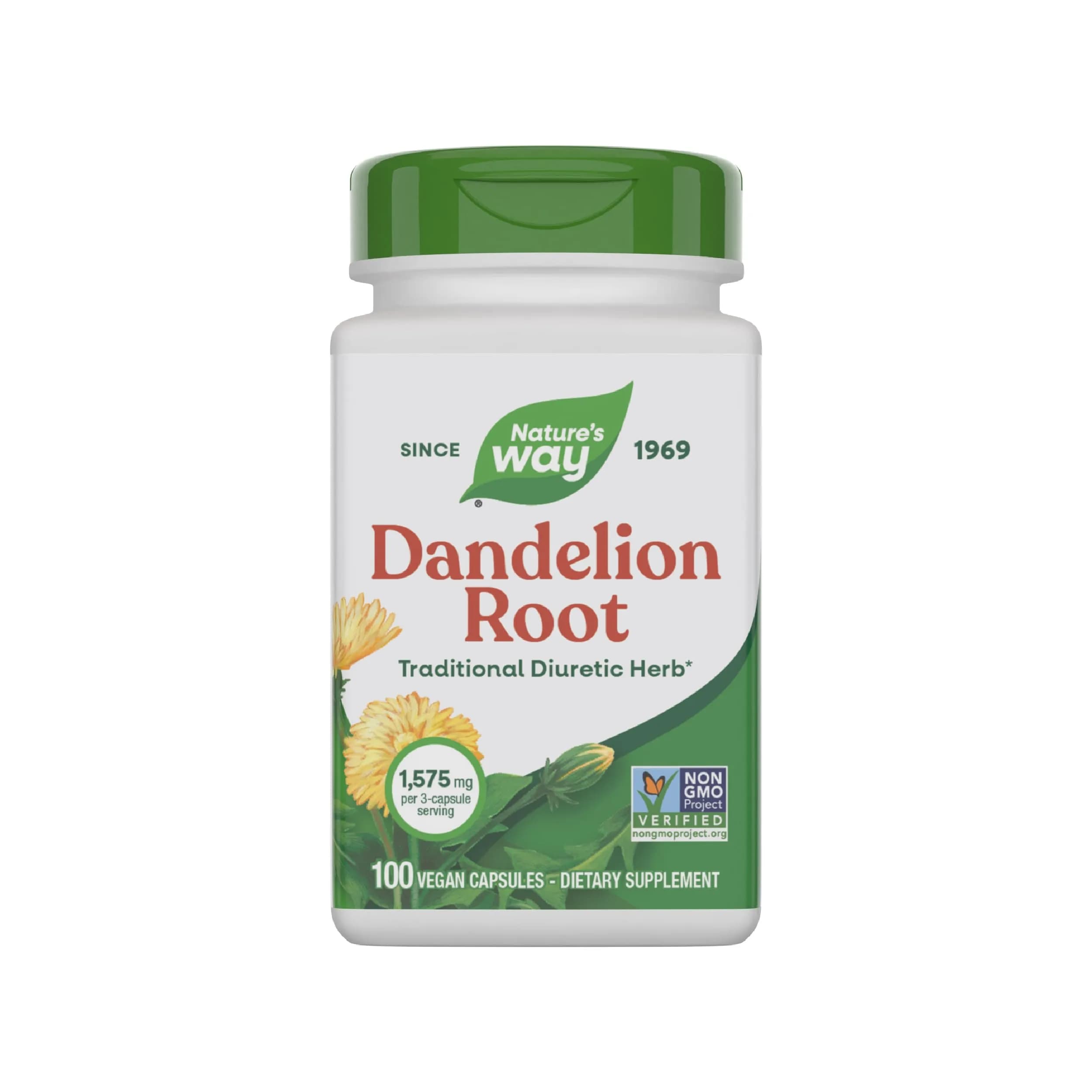 Nature's Way Dandelion Root Capsules 100 Count | Traditional Diuretic Herb, Vegan, Non-GMO