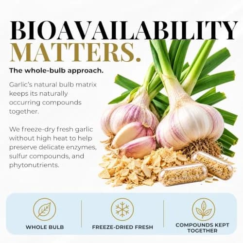 ECLECTIC INSTITUTE Garlic Capsules 90 CT | Heart & Immune Support, US-Imported thumbnail 4