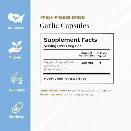 ECLECTIC INSTITUTE Garlic Capsules 90 CT | Heart & Immune Support, US-Imported thumbnail 8