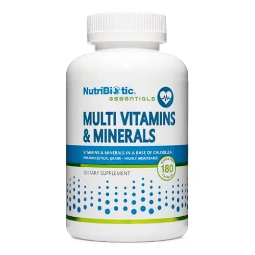 NutriBiotic Multi Vitamins & Minerals 180 Ct Capsules | Gluten Free, Highly Absorbable thumbnail 1