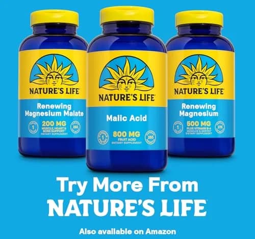 Nature's Life Malic Acid 800 mg | Chelating Agent for Energy & Muscle Comfort | 250 Vegetarian Capsules thumbnail 6