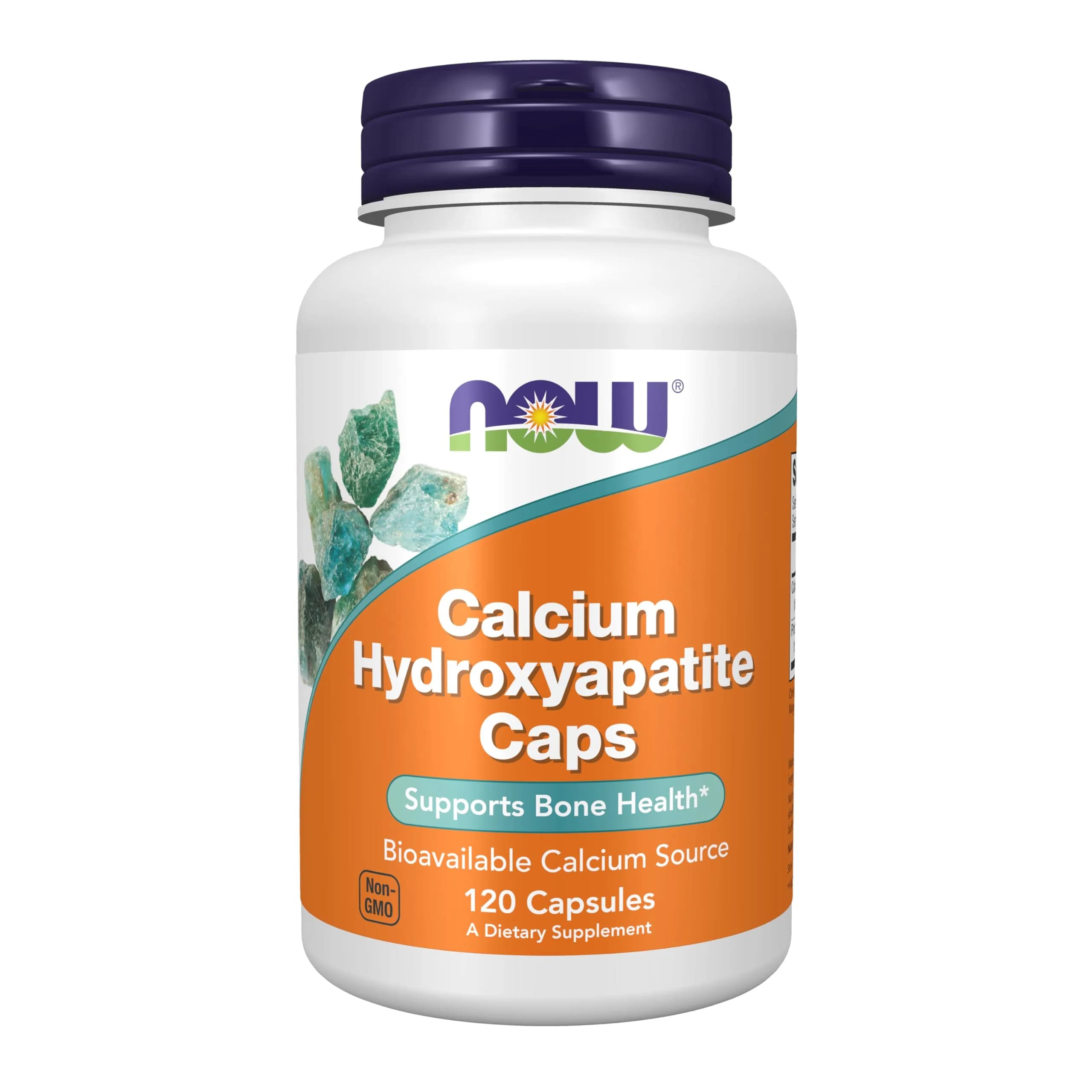 NOW Foods Calcium Hydroxyapatite Caps 120 Count (4.2 oz) | Supports Bone Health — Off White