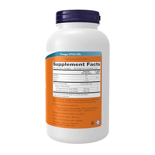 NOW Supplements Super Omega EPA 240 Softgels | Molecularly Distilled Fish Oil for Heart Support thumbnail 2