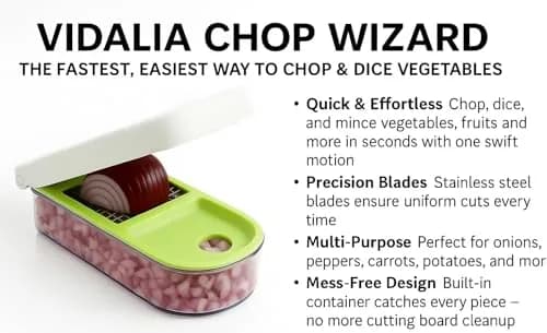 Vidalia Chop Wizard Vegetable Chopper 10.75 x 4.25 x 2.75 inches | Original As Seen On TV Food Dicer thumbnail 6