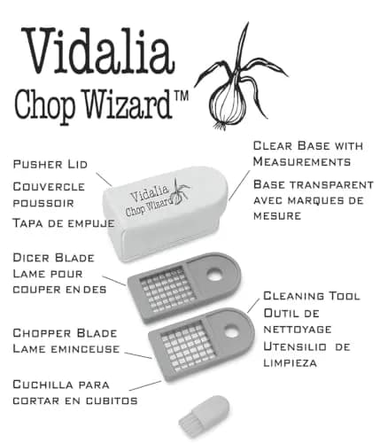 Vidalia Chop Wizard Vegetable Chopper 10.75 x 4.25 x 2.75 inches | Original As Seen On TV Food Dicer thumbnail 7