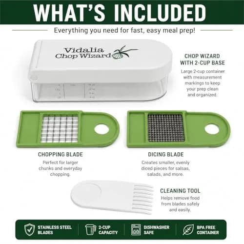 Vidalia Chop Wizard Vegetable Chopper 10.75 x 4.25 x 2.75 inches | Original As Seen On TV Food Dicer thumbnail 3