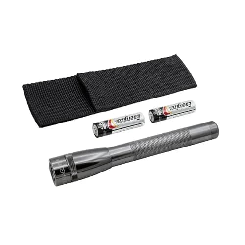 MagLite Mini LED 2-Cell AA Flashlight | Compact, Water-Resistant, Multi-Mode, 127 Lumens, Includes Batteries & Holster thumbnail 1