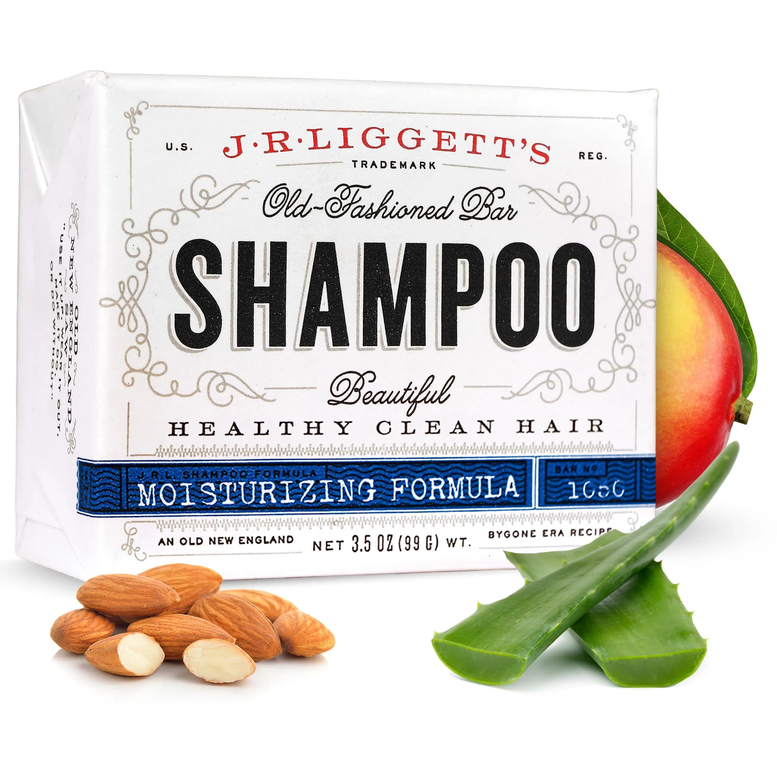 J.R.LIGGETT'S Jojoba & Peppermint Shampoo Bar 100g (3.5 oz) | Natural Vegan Formula for Healthy Hair — 3.5 Ounce