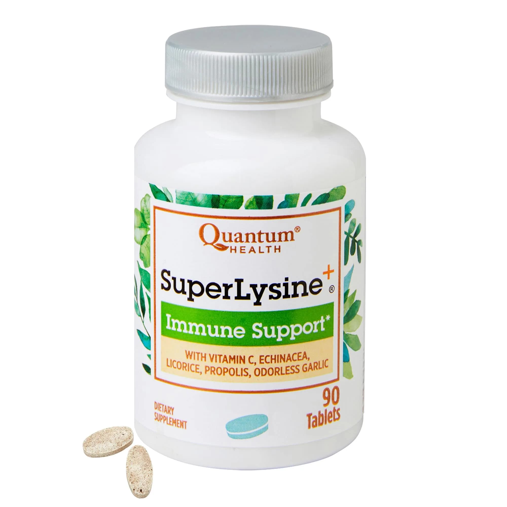 Quantum SuperLysine+ 1500mg L-Lysine Tablets | Immune & Lip Support, 90 Count - main product image