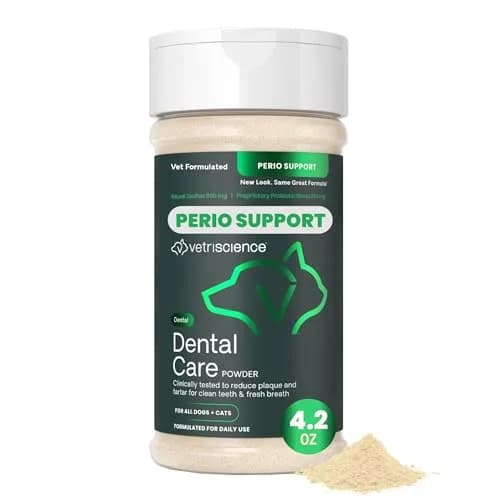 VetriScience Dental Care Powder for Dogs and Cats 4.2 Oz | No-Brush Oral Hygiene Support thumbnail 1