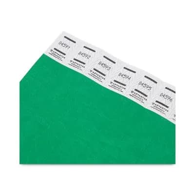 Advantus Tyvek Wristbands Green 100 Pack | Sequentially Numbered for Crowd Control thumbnail 5