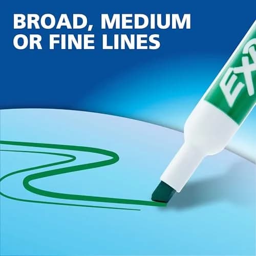 EXPO Dry Erase Markers, Low Odor Ink, Assorted Colors, Chisel Tip, 16 Count | Vibrant Ink for Whiteboards thumbnail 8