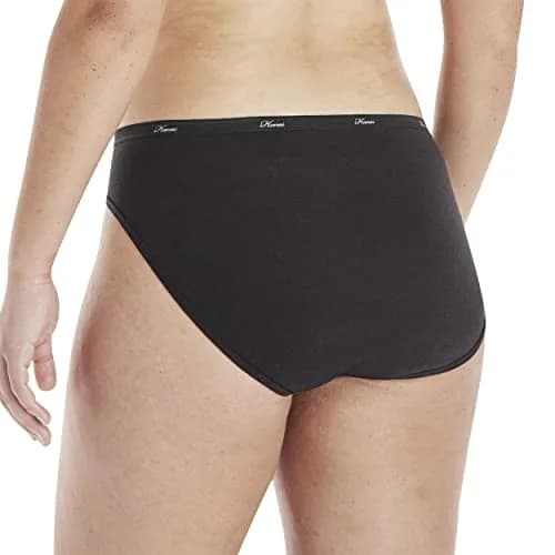 Hanes Women's 100% Cotton Panties 6-Pack | Moisture-Wicking Hi-Cut Briefs Size 9 thumbnail 3