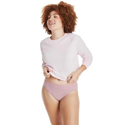 Hanes Women's Cotton Briefs Underwear 6-Pack Hi-Cut Size 7 (US) | Moisture-Wicking Comfort thumbnail 4