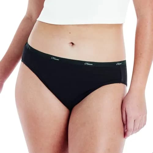 Hanes Women's Cotton Briefs Underwear 6-Pack Hi-Cut Size 7 (US) | Moisture-Wicking Comfort thumbnail 2