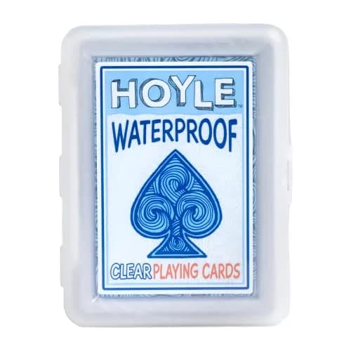 Hoyle Waterproof Clear Plastic Playing Cards 1 Deck (7.8cm x 2.2cm x 10cm) | ASTM-Tested for Outdoor Pool & Travel thumbnail 1