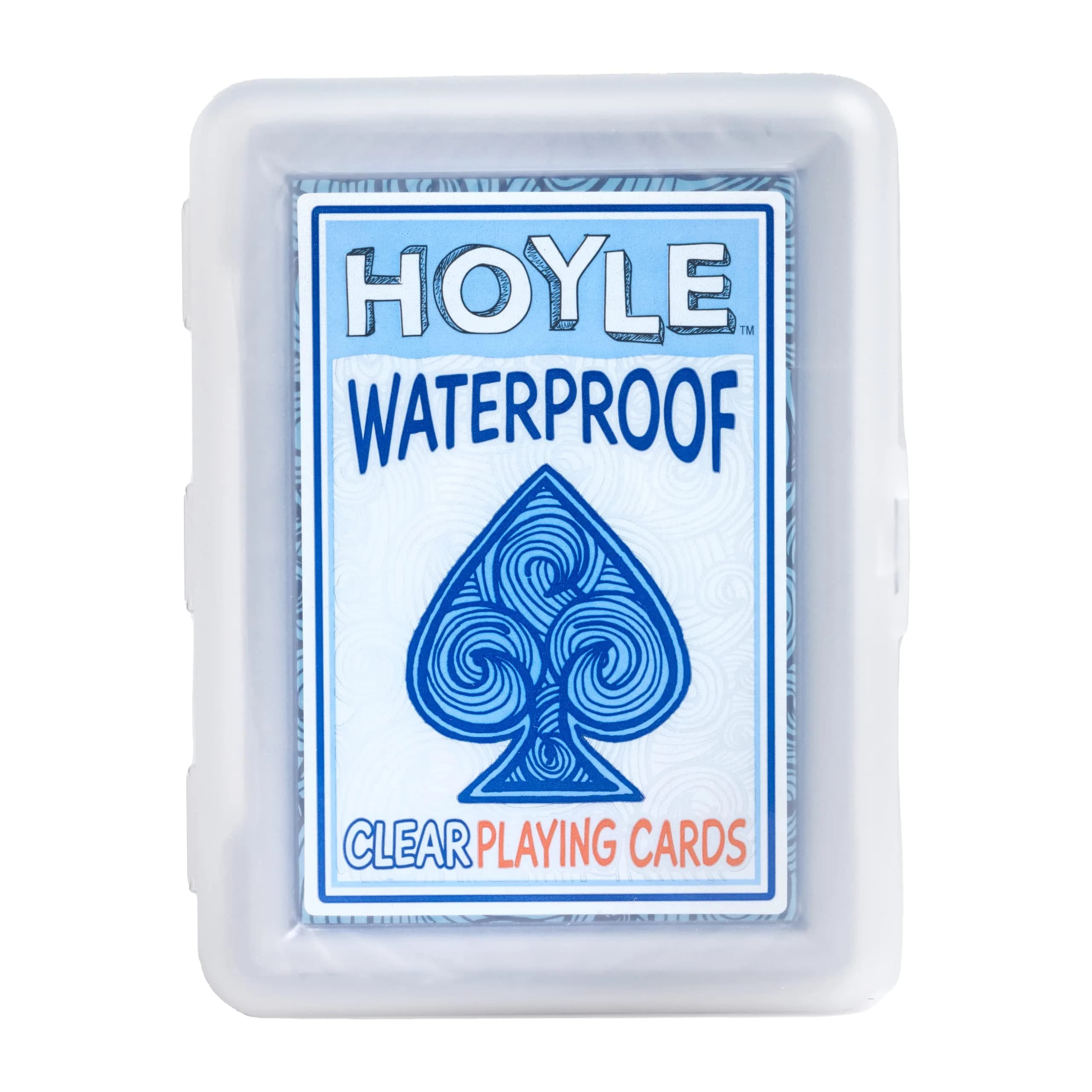 Hoyle Waterproof Clear Plastic Playing Cards 1 Deck (7.8cm x 2.2cm x 10cm) | ASTM-Tested for Outdoor Pool & Travel