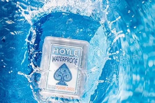 Hoyle Waterproof Clear Plastic Playing Cards 1 Deck (7.8cm x 2.2cm x 10cm) | ASTM-Tested for Outdoor Pool & Travel thumbnail 3